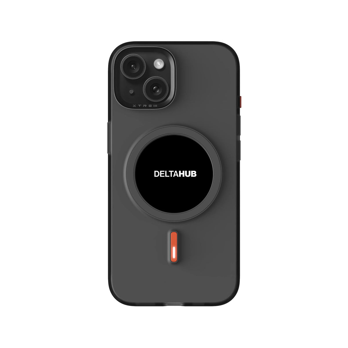 DeltaHub E-Ink Case on iPhone 15, Black #iPhone model_iPhone 15