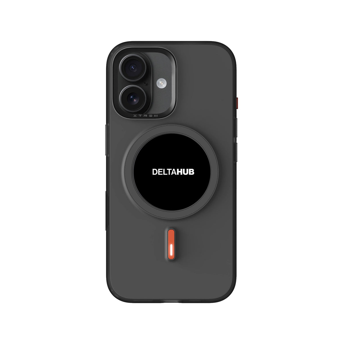 DeltaHub E-Ink Case on iPhone 16, Black #iPhone model_iPhone 16