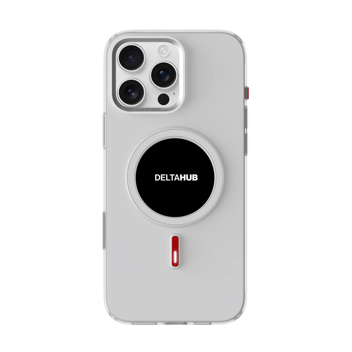 DeltaHub E-Ink Case on iPhone 16 Pro Max, White #iPhone model_iPhone 16 Pro Max
