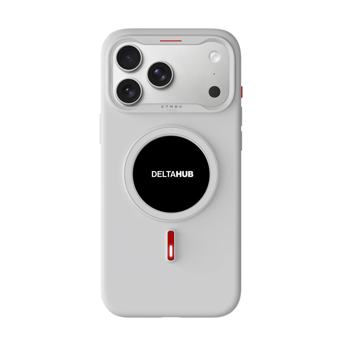 DeltaHub E-Ink Case on iPhone 17 Pro Max, White #iPhone model_iPhone 17 Pro Max