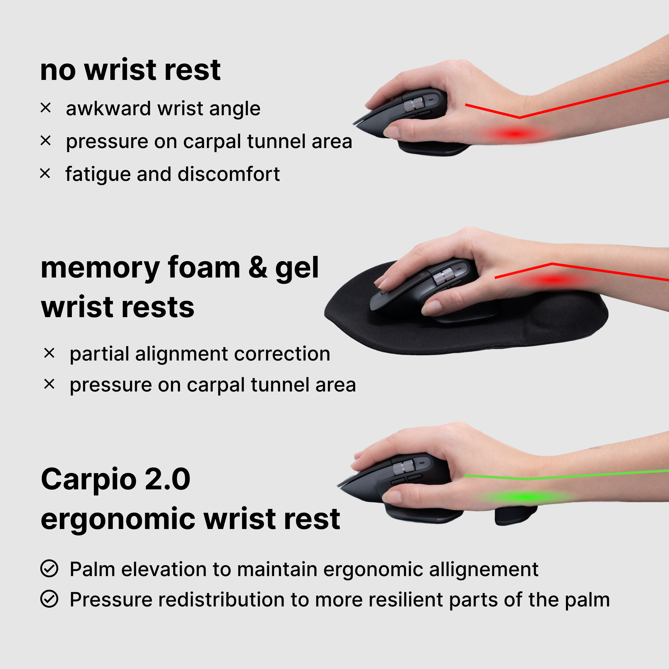 Carpio 2.0 - Ergonomic Wrist Rest - DeltaHub