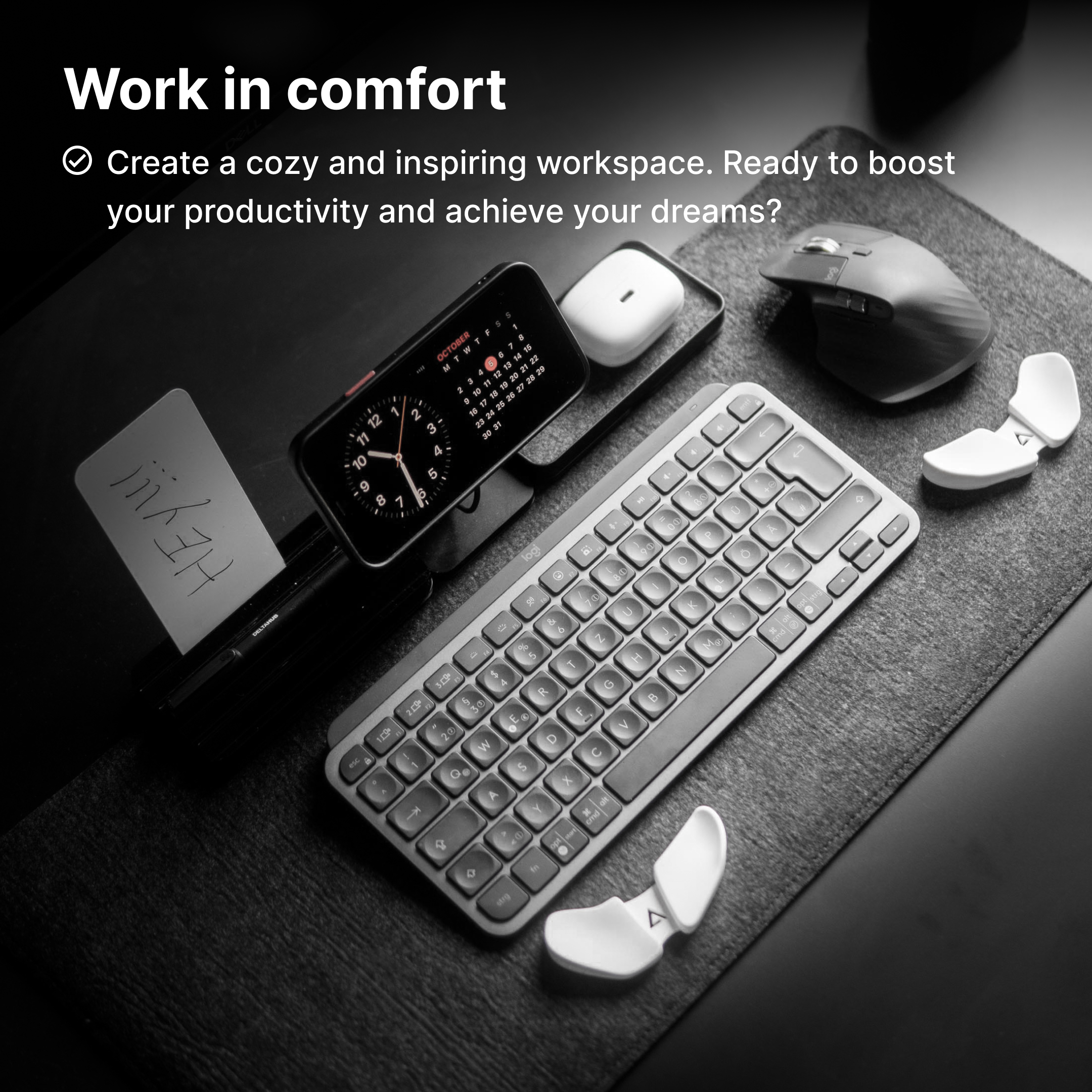 #Desk Mat (Material)_Elegant Felt (Large)
