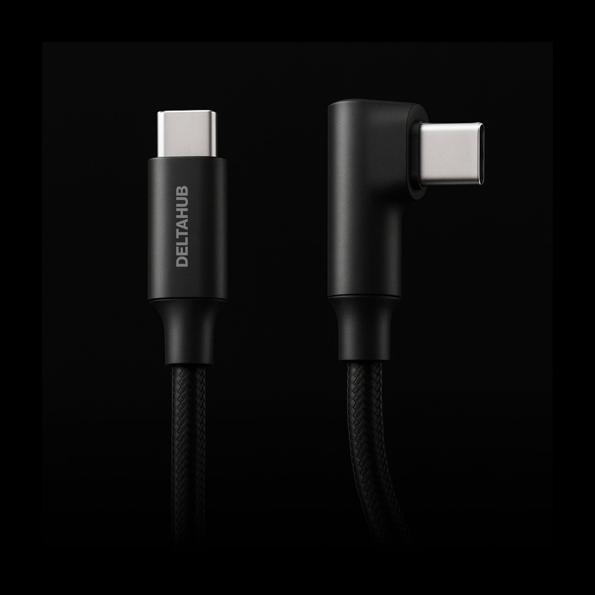 USB-C Cable – Short 90° Right-Angle (18 cm / 7in)