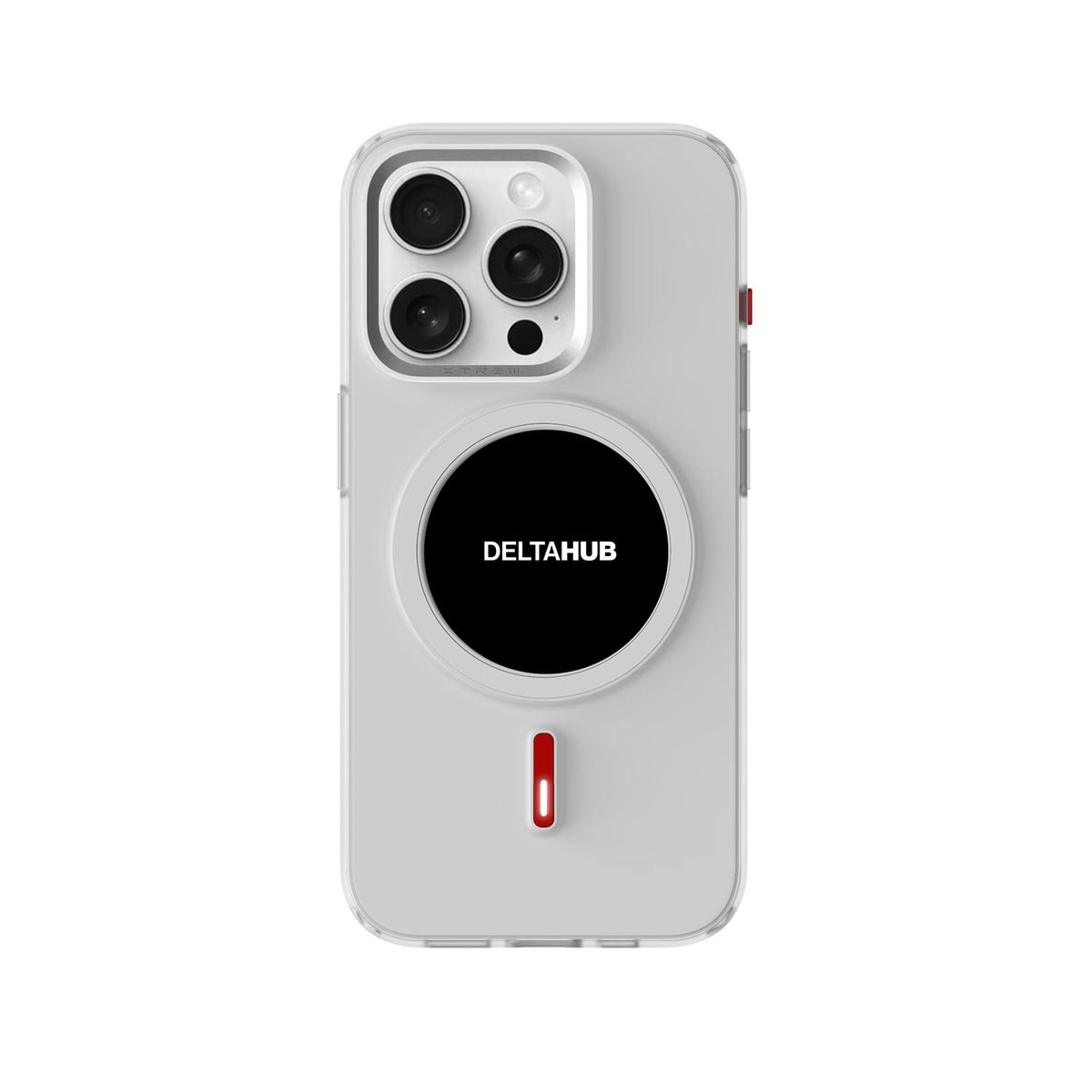 DeltaHub E-Ink Case on iPhone 15 Pro, White #iPhone model_iPhone 15 Pro