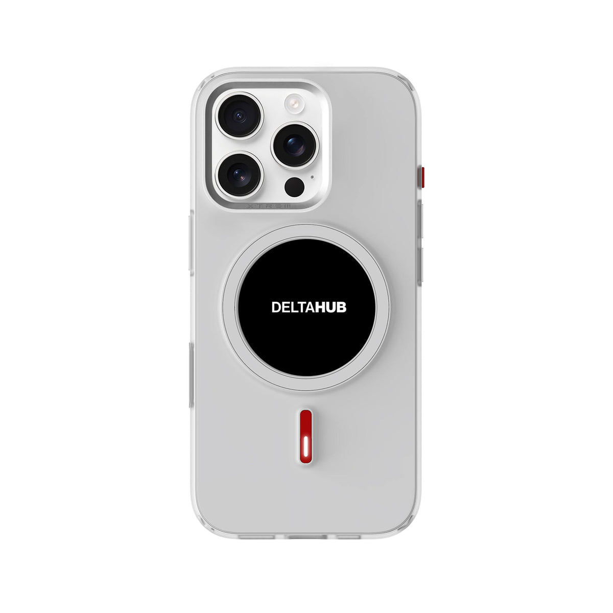 DeltaHub E-Ink Case on iPhone 16 Pro, White #iPhone model_iPhone 16 Pro