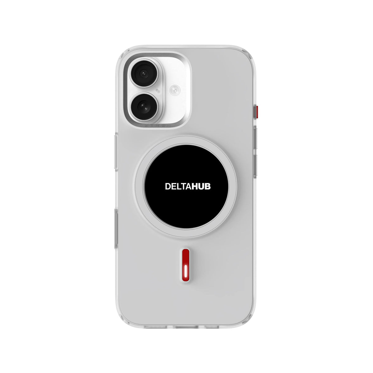 DeltaHub E-Ink Case on iPhone 16, White #iPhone model_iPhone 16
