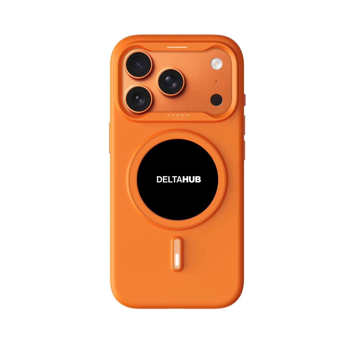 DeltaHub E-Ink Case on iPhone 17 Pro, Cosmic Orange #iPhone model_iPhone 17 Pro