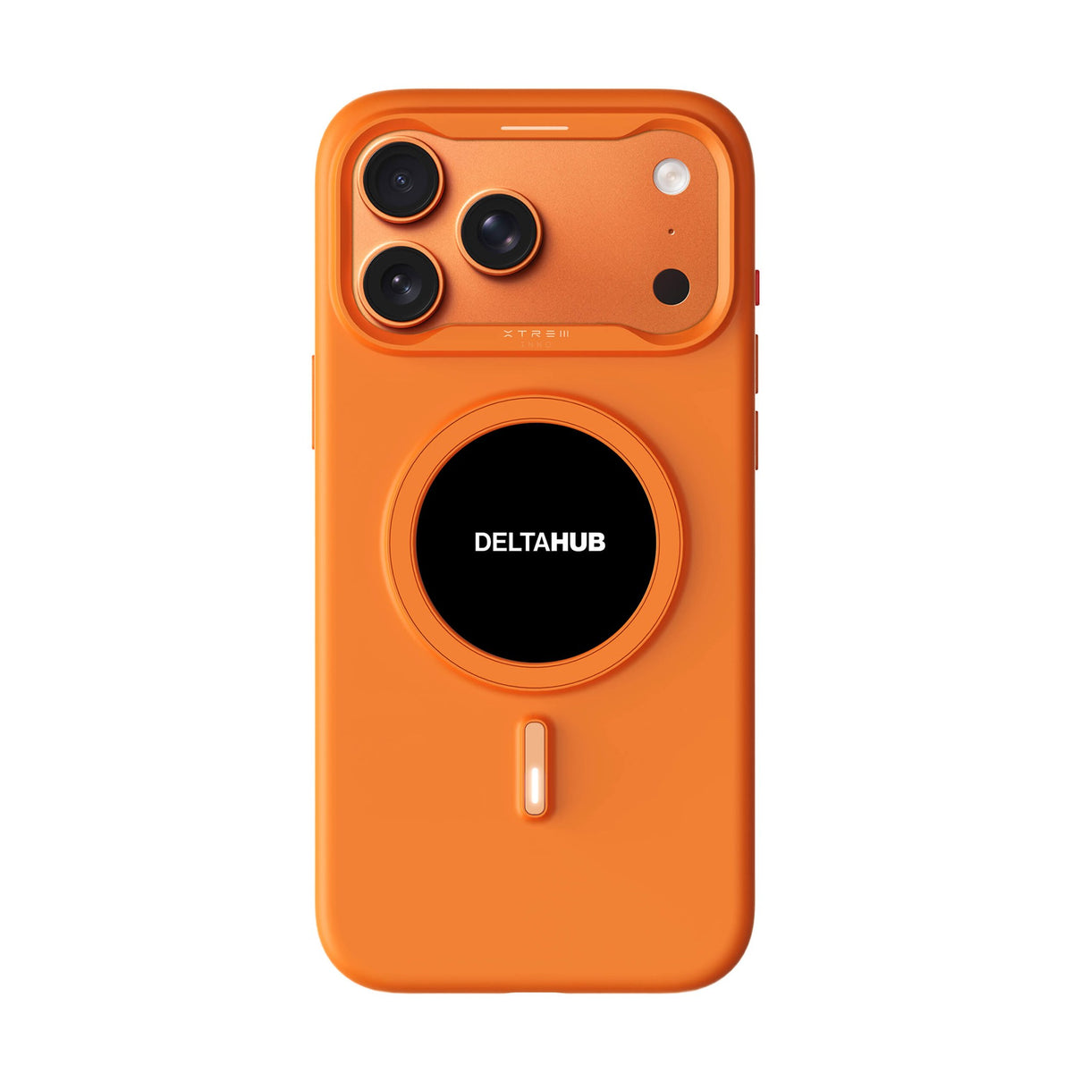 DeltaHub E-Ink Case on iPhone 17 Pro Max, Cosmic Orange #iPhone model_iPhone 17 Pro Max