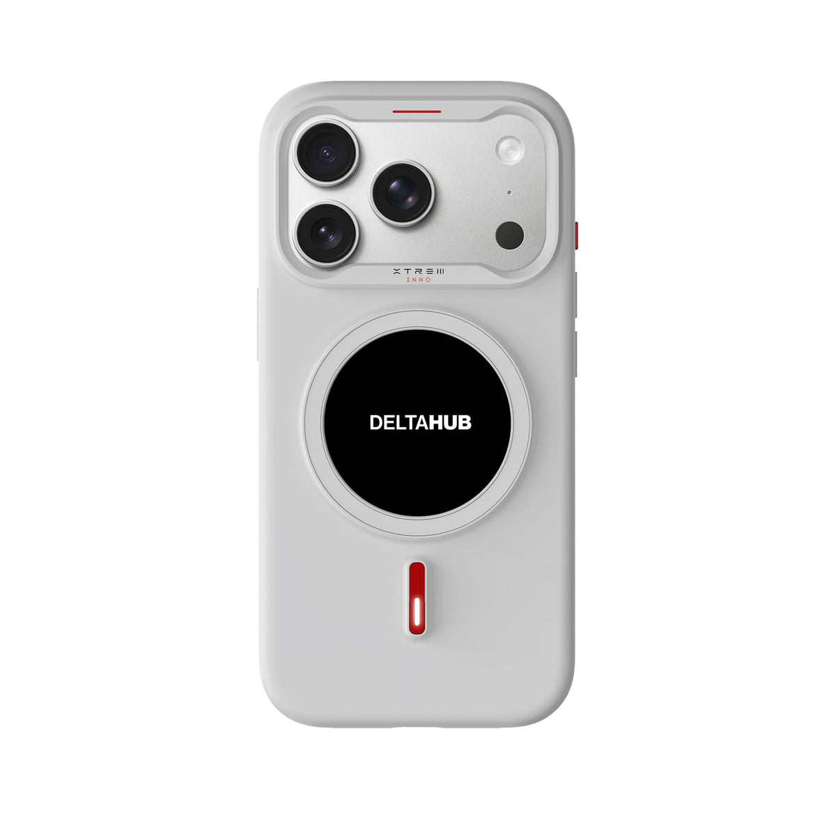DeltaHub E-Ink Case on iPhone 17 Pro, White #iPhone model_iPhone 17 Pro